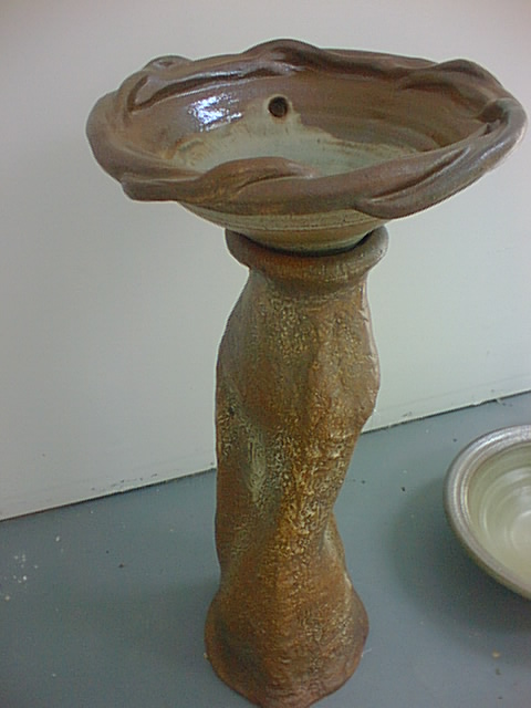 Hand-built pedestal sink