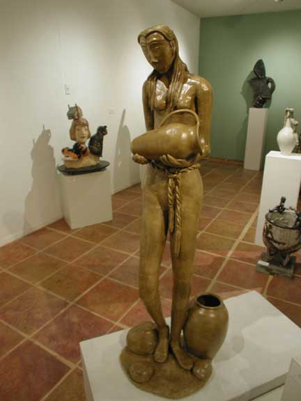 Caryatid — standing figure with vessel