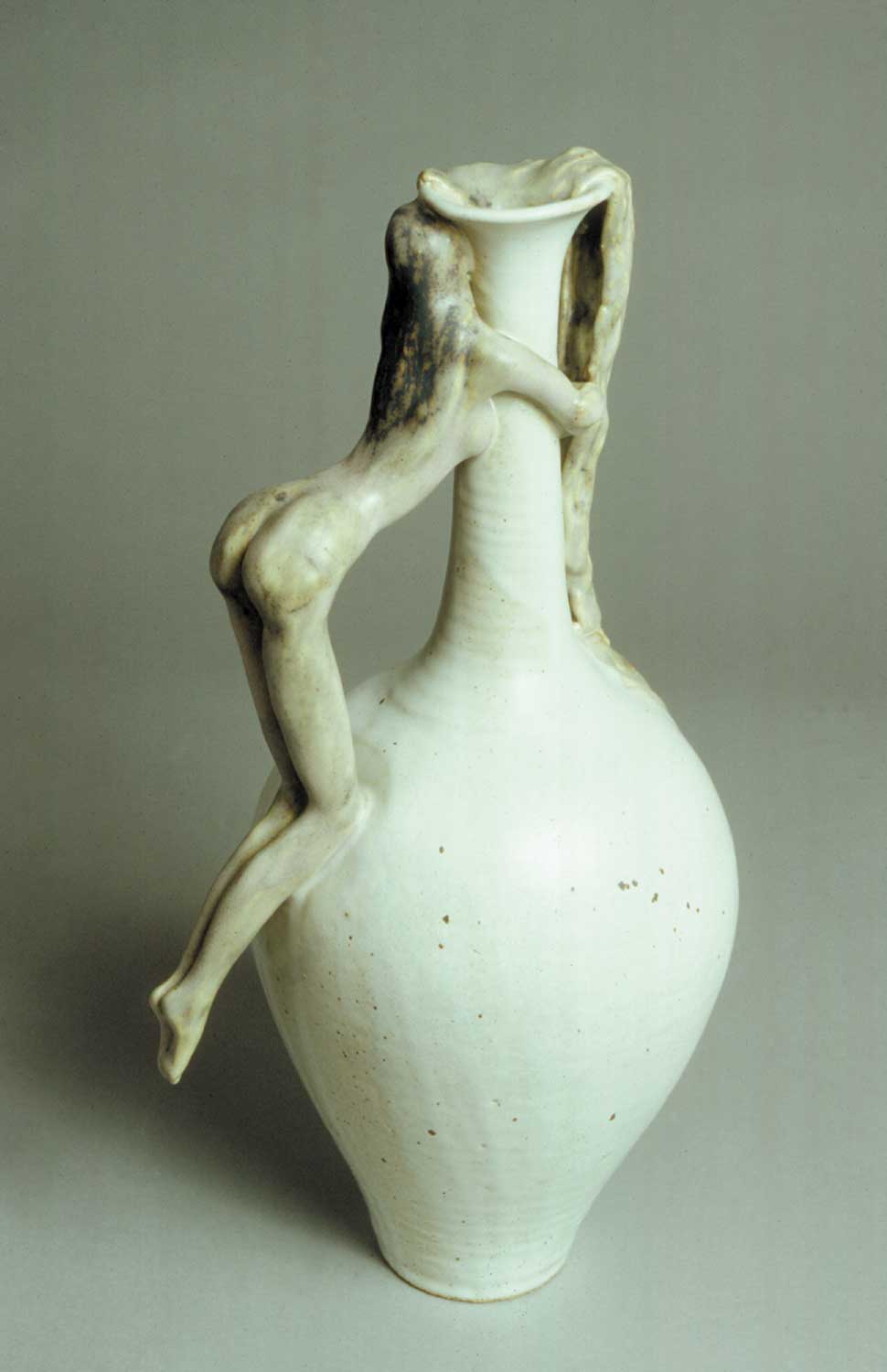 Aquatica — porcelain vessel with figure