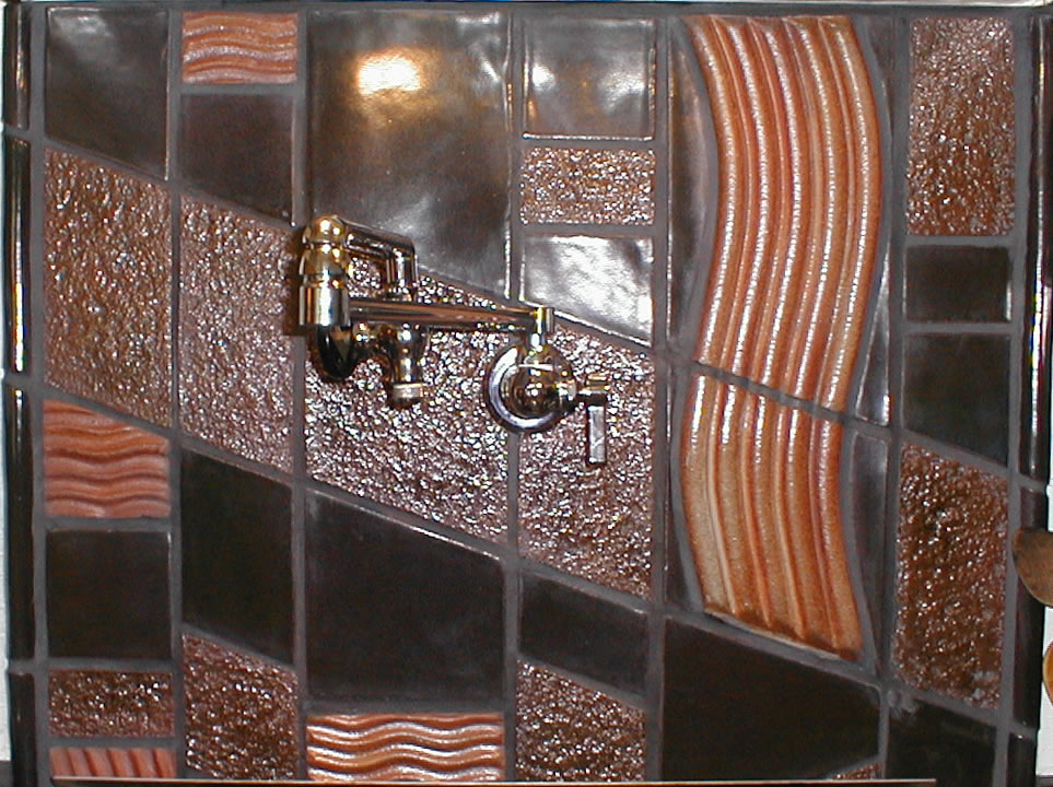 Hand-made kitchen tile installation